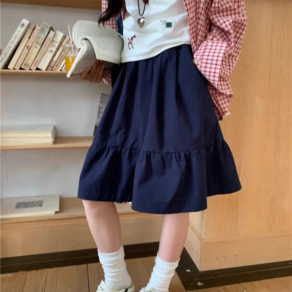 Gonna a trapezio giapponese Sle a vita alta Primavera Estate 2025 Nuovo arrivo Fre College Girl Feel f Gonna Gonna ombrello