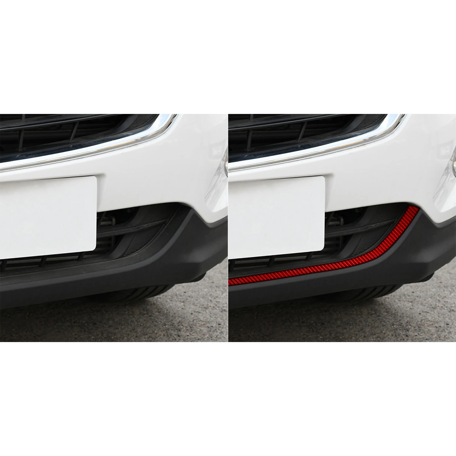 For Chevy Equinox 2017-2023 Accessories Carbon Fiber Car Interior Front Bumper Decorative Strip Cover Trim Sticker