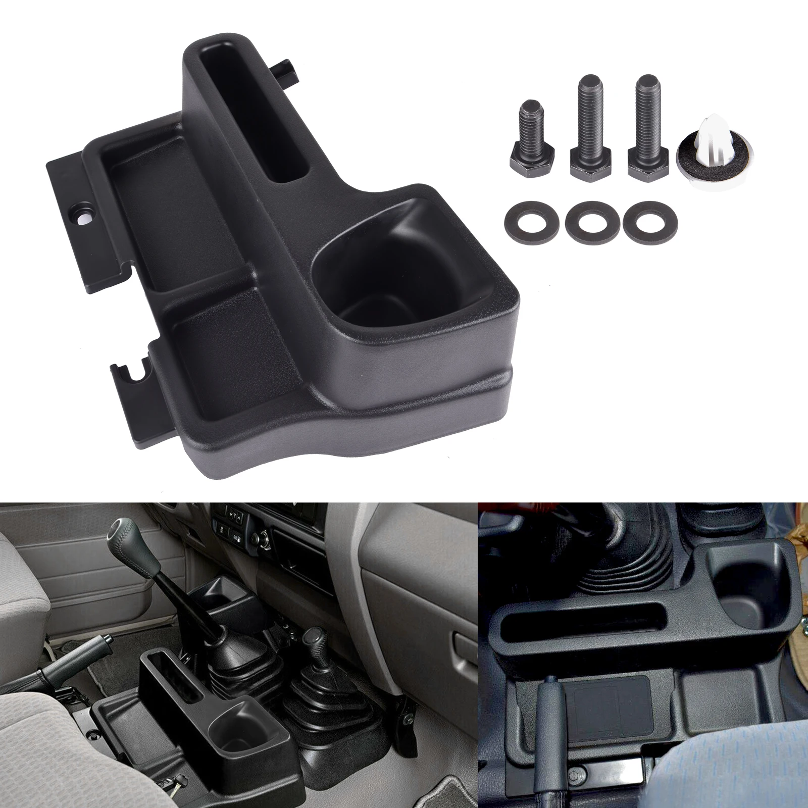 

Car Armrest Organizer Storage Box Center Console Box Tray Cup Holder Interior For Toyota Land Cruiser LC70 LC71 LC76 LC77 LC79