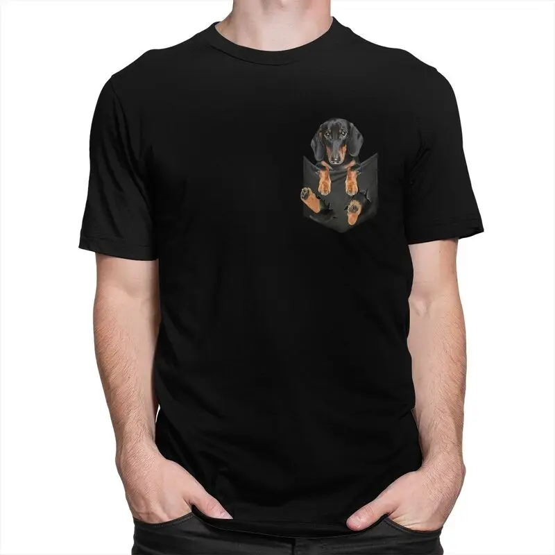 Custom Cool Funny Dachshund T Shirt Men 100% Cotton T-shirt Casual Sausage Badger Wiener Dog Tees Fashion Tshirt