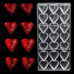Heart Chocolate Molds Polycarbonate Mother's Day Valentine's Day Chocolate Candy Confectionery Baking Pastry Utensils