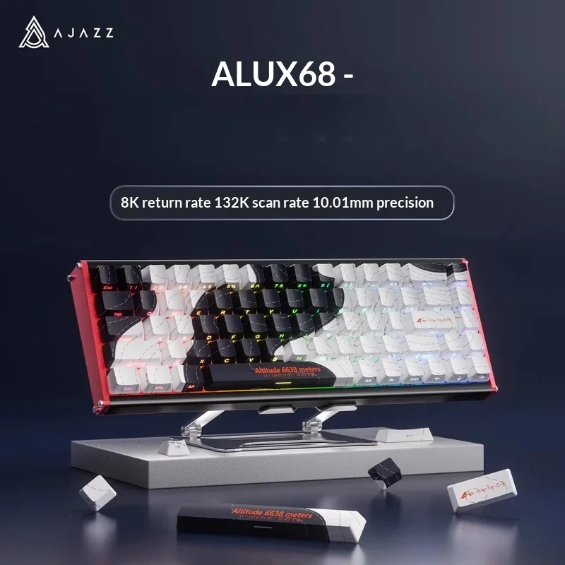 

Ajazz Alux68 Mechanical Keyboard Full Aluminum Cnc Game Customizable Wired High Precision Ergonomic Keys For Computer Office