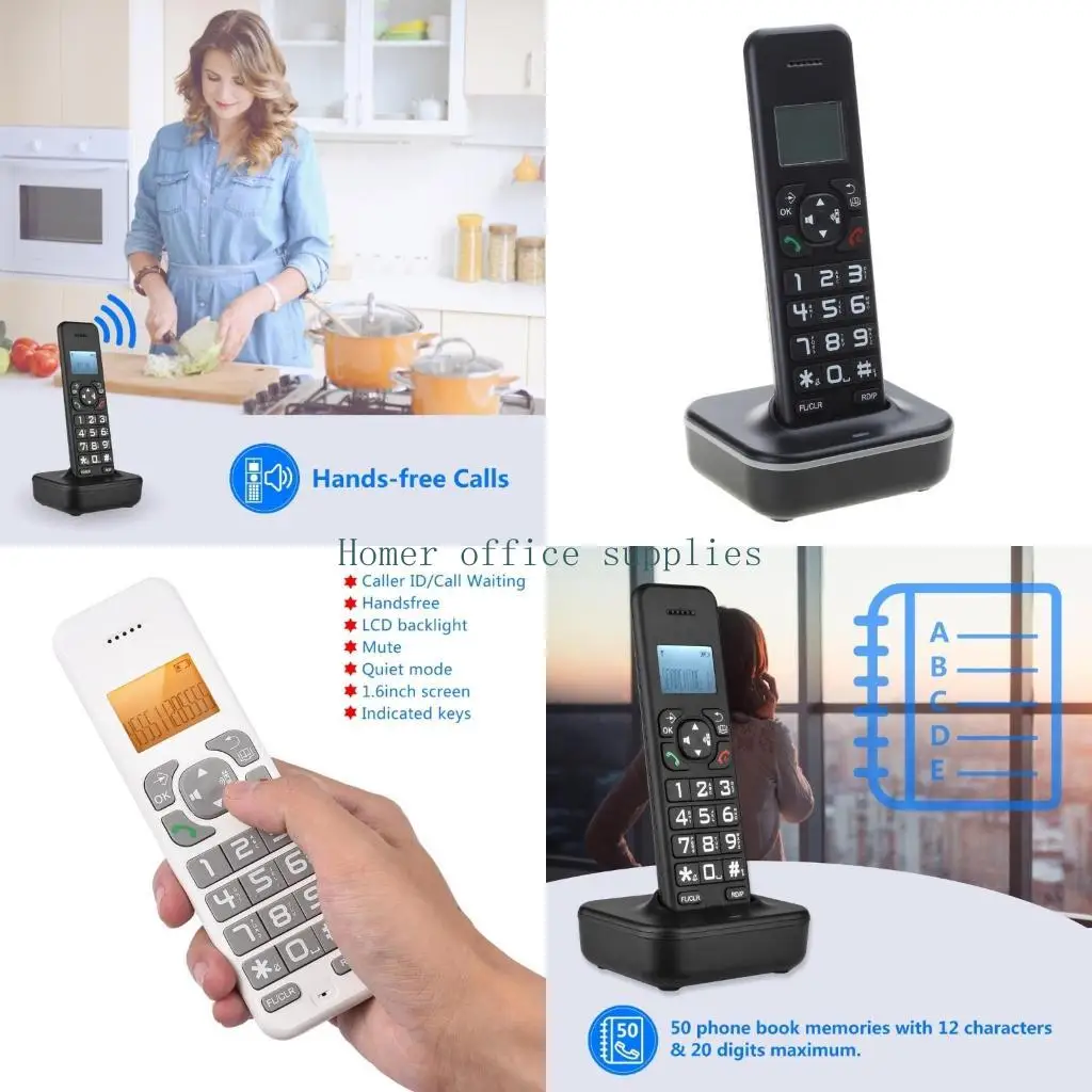 K43B Cordless Telephone Landline Phone Caller Display and Memory for Home Office