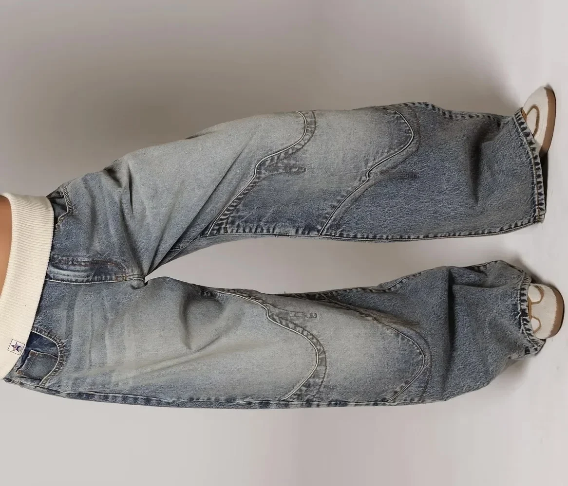 

Harajuku женские джинсовые брюки модные Harajuku повседневные джинсовые брюки большого размера Y2K уличная одежда в стиле ретро винтажные американские широкие брюки