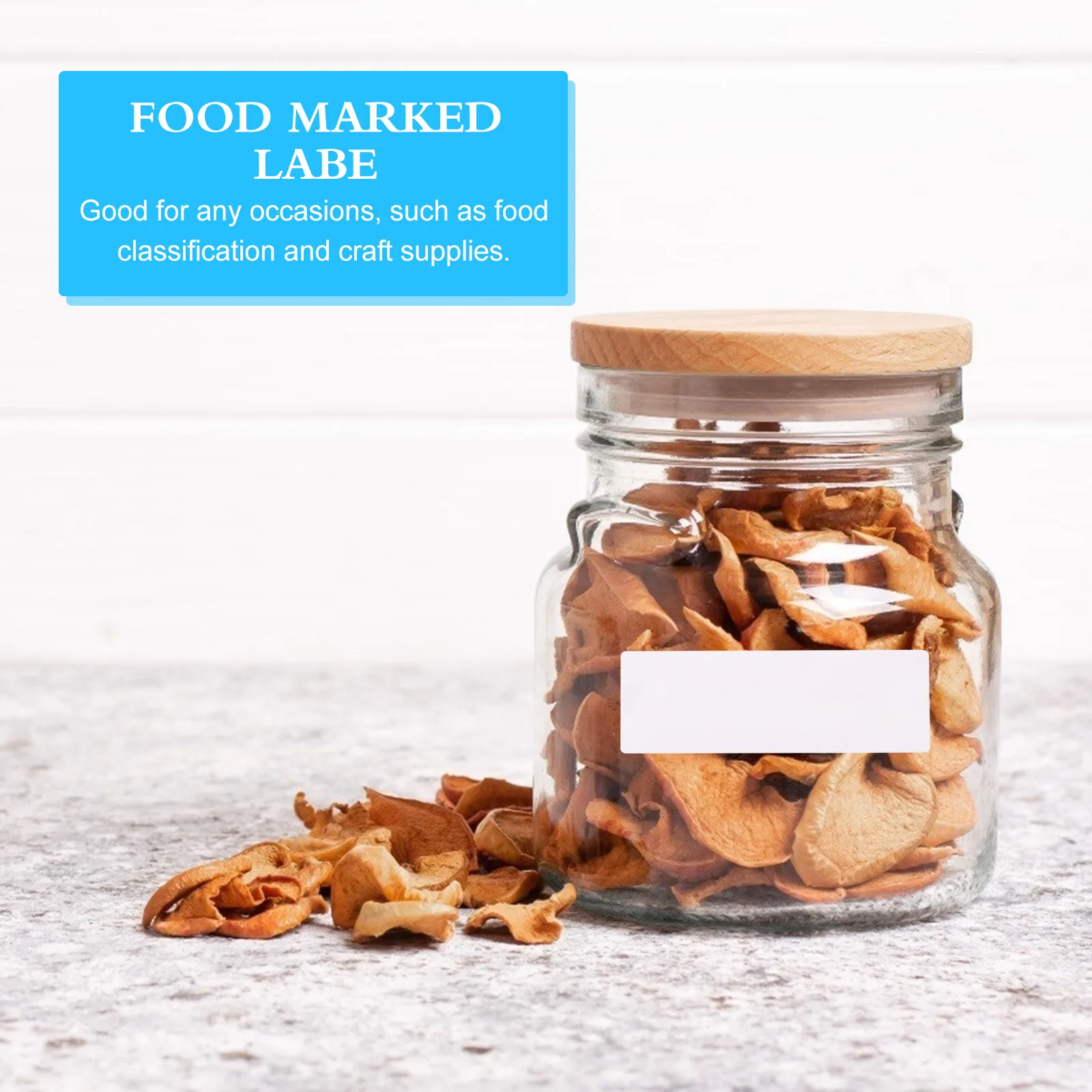 

Small Labels Stickers Blank Food for Buffet Ordinary Household Organizing Clear