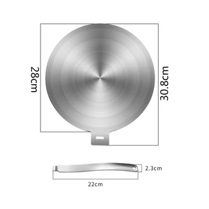 Edelstahl-Wärmeleitungsplatte, 20-28 cm, Induktionsherd, Wärmediffusor, elektrischer Gasherd-Adapter, Küchenwerkzeuge Hauptverkaufsteller - №3