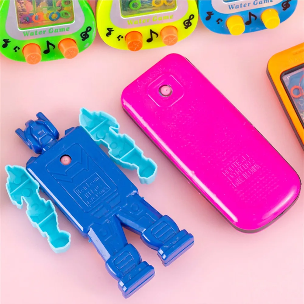 6 Pcs Cute Water Machine Ring Handheld Classic Game Console Kids Birthday Party Wedding Guest Gift Christmas Carnival Gift Pack