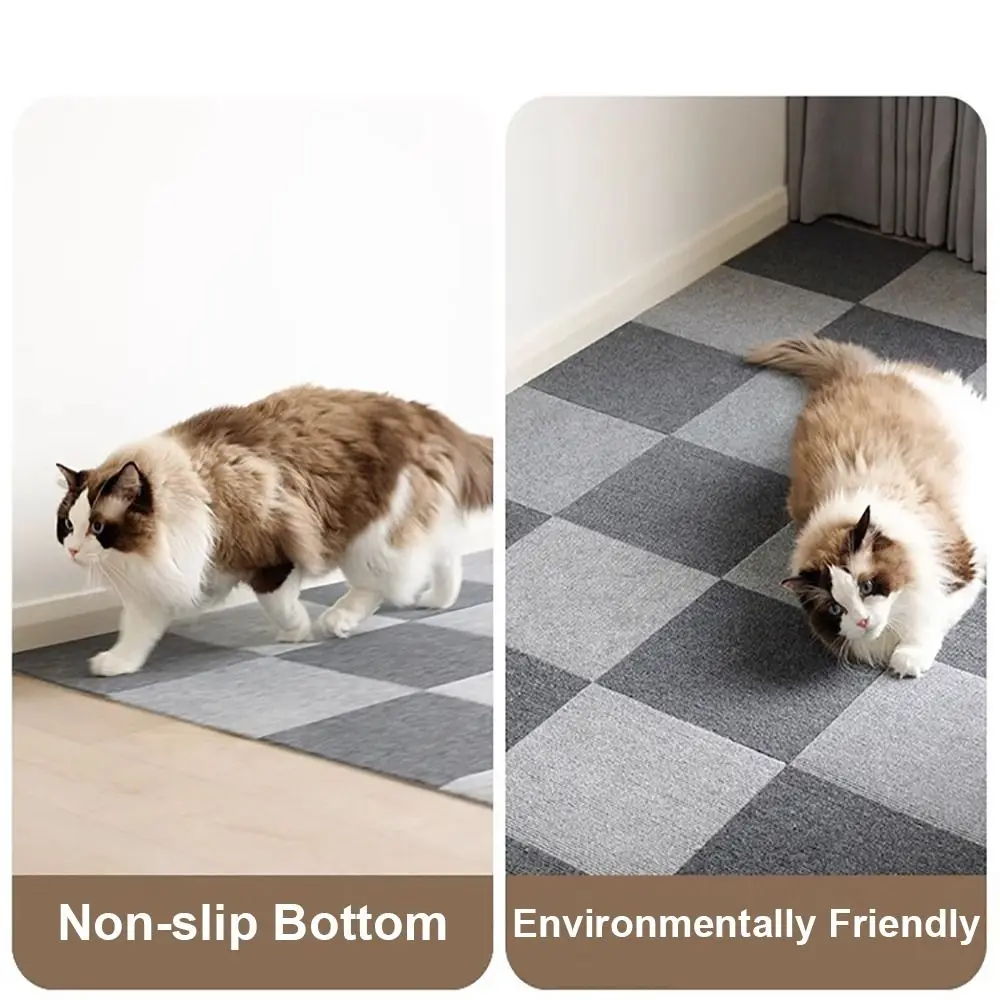 High Quality Self-adhesive Splicing Carpet Anti-slip Removable Floor Mat Colorful Noise Isolation Floor Tiles Sticker Pet