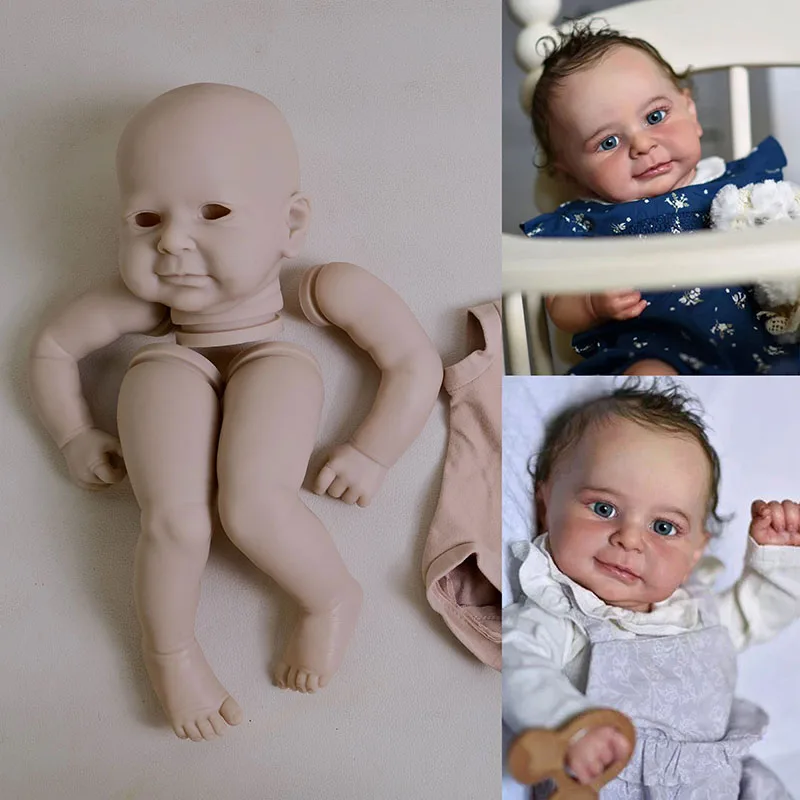 

19Inch new Reborn Doll Kit Zoe Unfinished Unpaited DIY doll Parts with cloth body random eyes