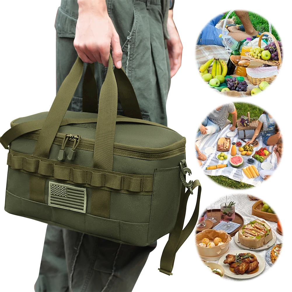 

Outdoor Lunch Box Outdoor Heavy Duty Lunch Bag Work Leakproof Insulated Durable Thermal Cooler Bag Meal Camping Picnic Trip