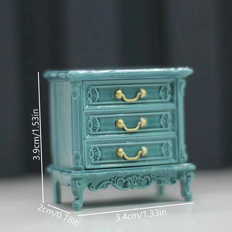

1PC Dollhouse Miniature Simulation DIY Accessories Bedroom Bedside Table Model Doll House Decor