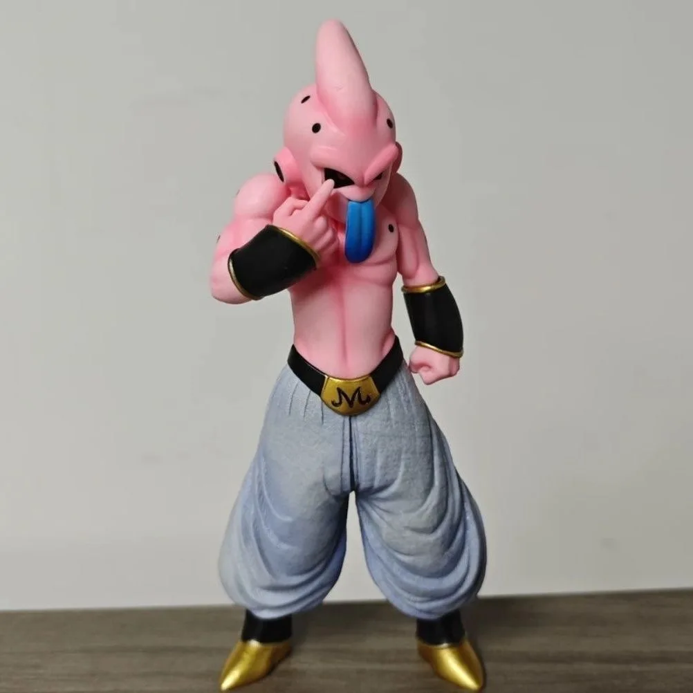 19cm Dragon Ball Anime Figure Majin Buu Peripheral Model Stick Out Tongue Statue Desktop Decoration Ornaments Christmas Gift Toy