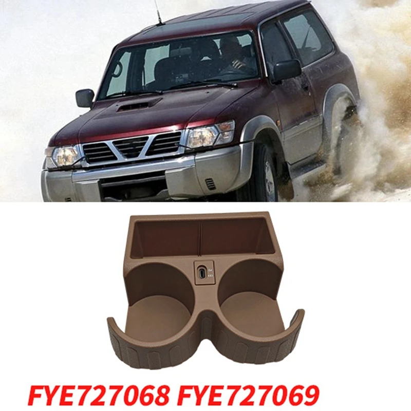 Super Sale For Nissan Patrol Y61 1997-2016 Car Water Cup Holder with PD Port Type C Connector FYE727068 FYE727069 Drink Cup Hold