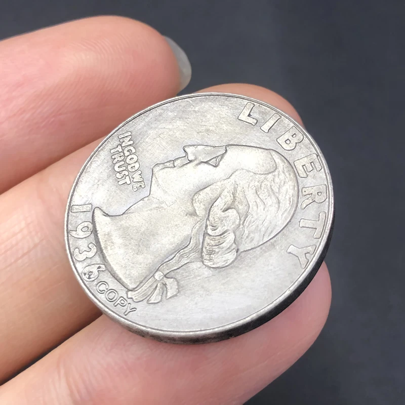 عملة تذكارية للديكور المنزلي ، نسخة طبق الأصل بالدولار ، نقود قديمة ، طراز عتيق ، قلادة ، دلاية ، مجوهرات ، تذكارية ، ربع دولار ، منزل #3