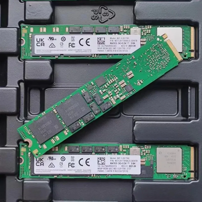 Sa-msung SSD PM983 1.92T 3.84T SSD 솔리드 스테이트 드라이브, 22110 M.2 사이즈, Nvme 프로토콜 엔터프라이즈 Pcie3.0, 정품 신제품