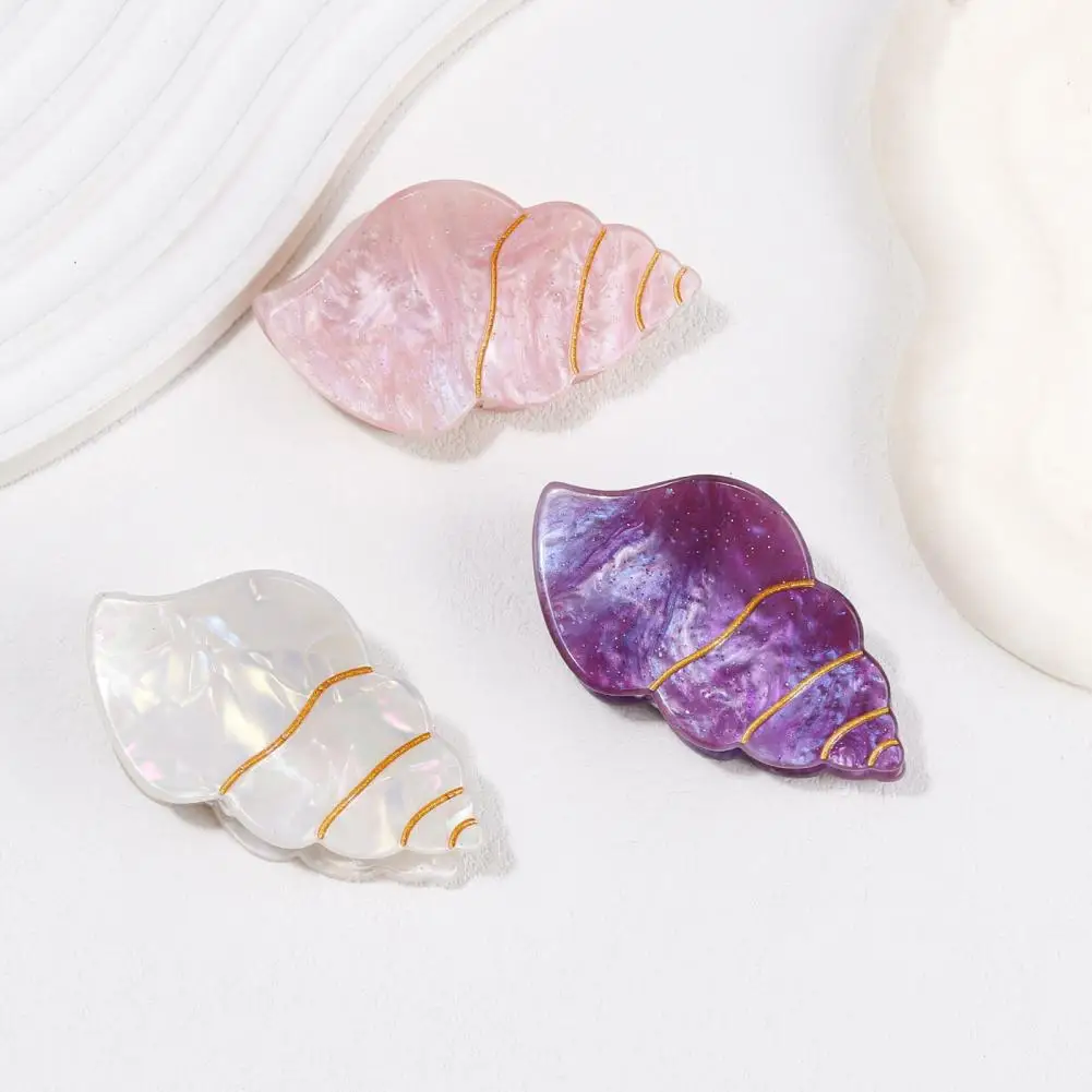 Women Hair Claw Conch Shape Hair Claw Clip Medium Size Shark Grip Hair Accessory Strong Hold Back Head Shower Clip for Versatile