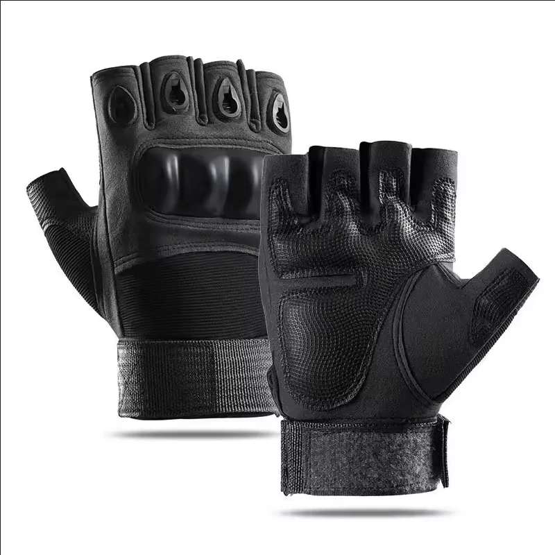 Guantes tácticos de medio dedo para caza al aire libre, entrenamiento físico, antideslizantes, deportes de ciclismo, transpirables, resistentes al desgaste