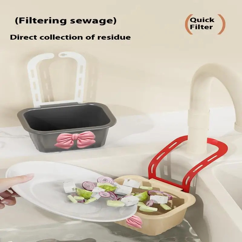 

Sink Hanging Strainer Basket Bottom Cover Detachable Kitchen Garbage Filter Quickly Drain Basket