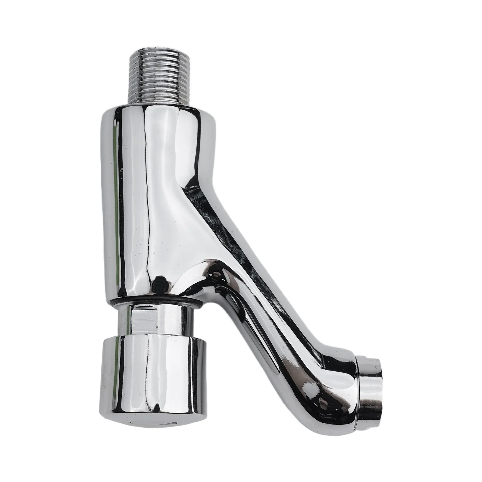 Bathroom Self Closing Tap Basin Push Wall Faucet Delay Single Lever Brass Chrome Wall Mount Washing Machine Water Faucet Tap