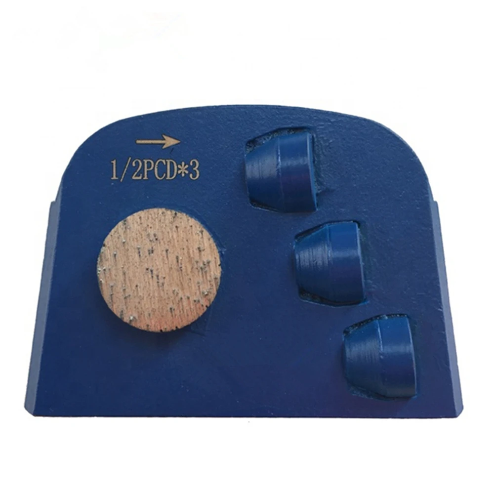 

LAV64 Lavina PCD Grinding Shoes Diamond Grinding Pads with Three Dovetail PCD One Round Segment for Epoxy Coating Removal 12PCS