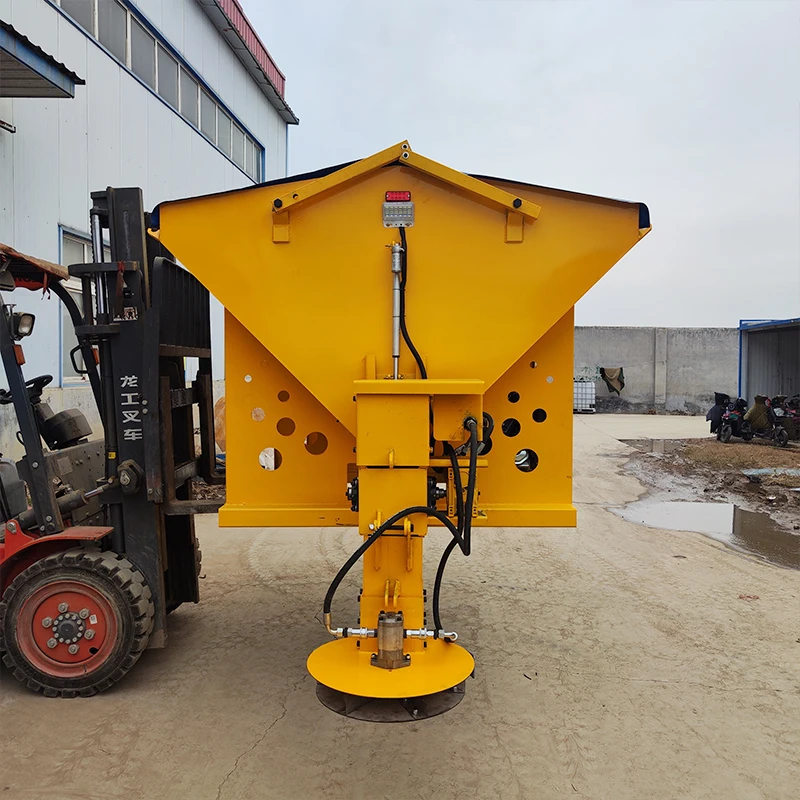 Road Deicing Salt Spreader Truck Rear Mounted Dual Motor Spreader For Highway Snow And Ice Control