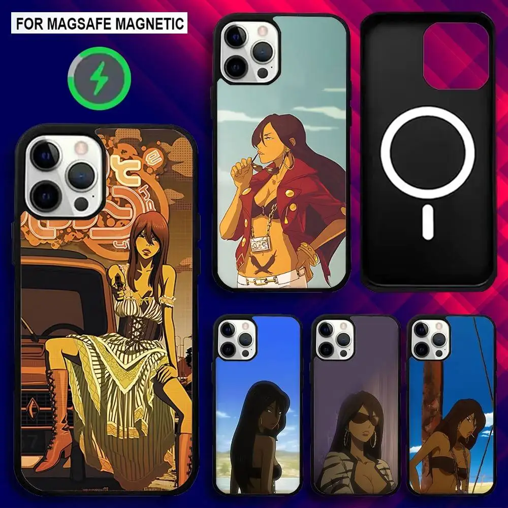 

M-Michiko Anime Hatchin Phone Case For iPhone 17,16,15,14,13,12,11,Pro,Max,Plus,Mini,SE4,E Magnetic Magsafe Wireless Charging