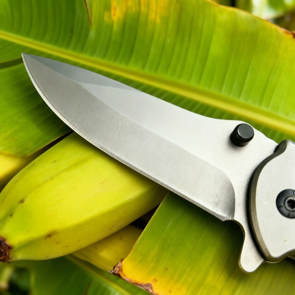 Coltello tascabile ambidestro Lama 5Cr13Mov Acciaio 420 Manico in legno colorato Pieghevole Sopravvivenza Campeggio Utilità all'aperto Regali di festa