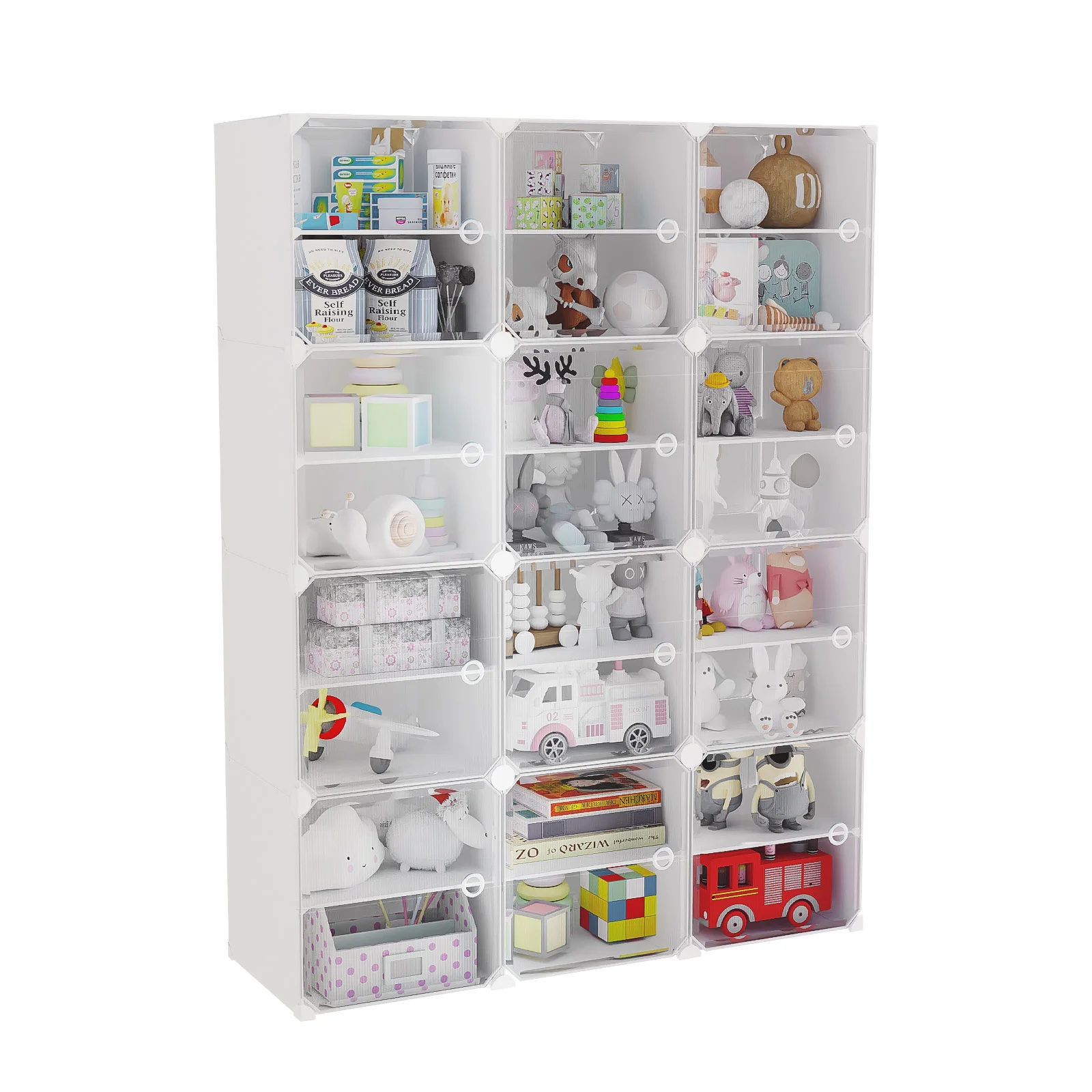 48 Cubes 96 Pairs Modular Plastic Shoe Storage Cabinet Boxes, 12 Tiers Shoe Rack Shelf Tower Stand Shoe Storage Organizer