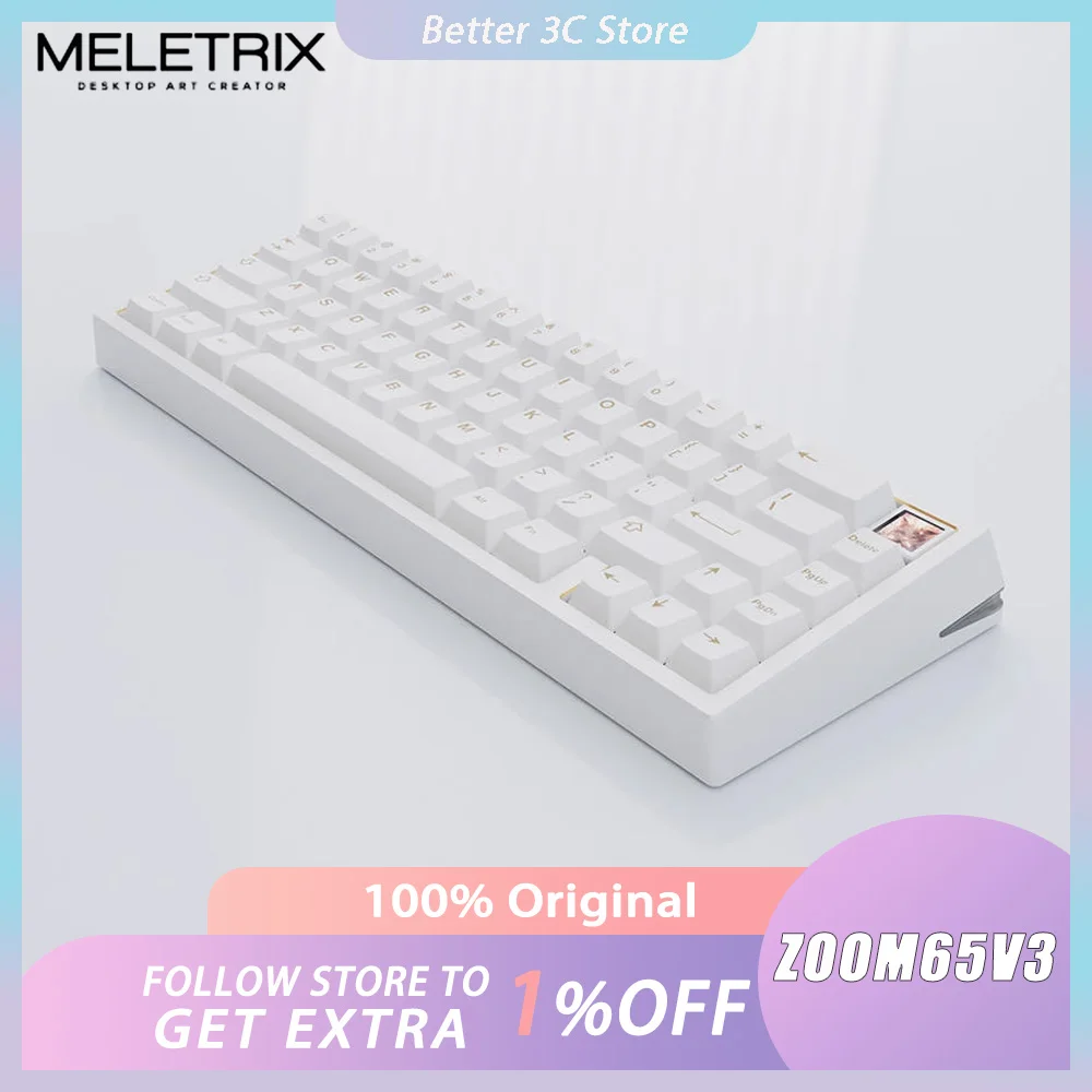 

ZOOM 65 V3 Customized Mechanical Keyboard Kit Aluminium Alloy Tri Mode Custom Screen RGB Wireless Gaming Keyboard Pc Gamer Gift