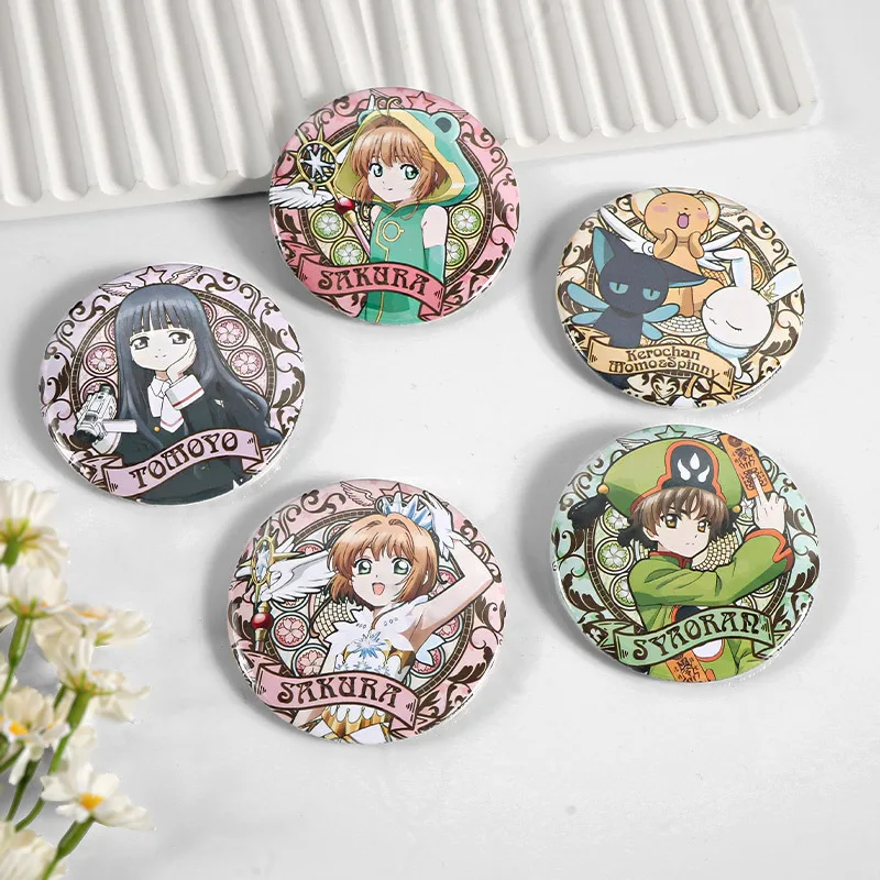 Hot Anime Animation Derivatives Anime Medal KINOMOTO SAKURA LI SYAORAN CERBERUS Bar Badge Brooch Brithday Gift for Friend