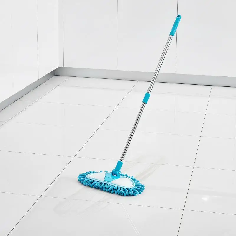 360° Rotating Triangle Cleaning Mop Extendable Long Handle Wet Dry Use for Ceiling Floor Wall Window
