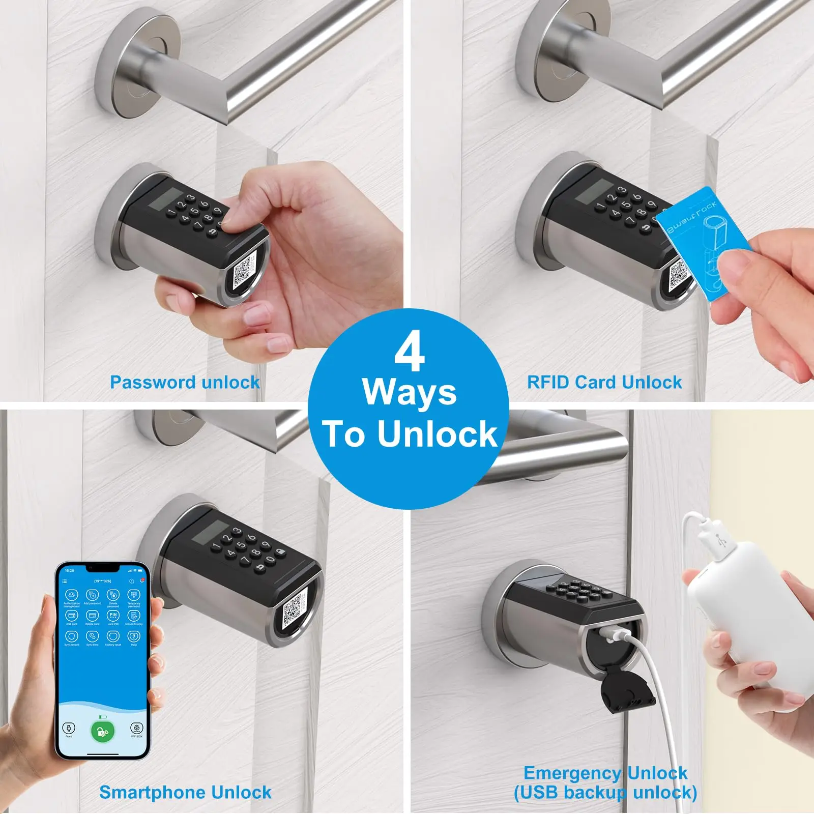 قفل أمان ذكي من WELOCK لأتمتة المنزل وبطاقة RFID ولوحة المفاتيح الرقمية Intelligente Serrure لأقفال أثاث الباب الأمامي #3