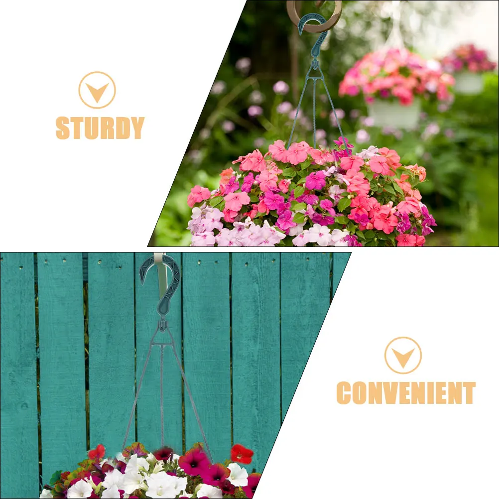 

10pcs Hanging Flowerpot Hooks Plastic Planter Hanger Sturdy Flower Pot Hangers Wall Hanging Hooks Flowerpot Support Tools For