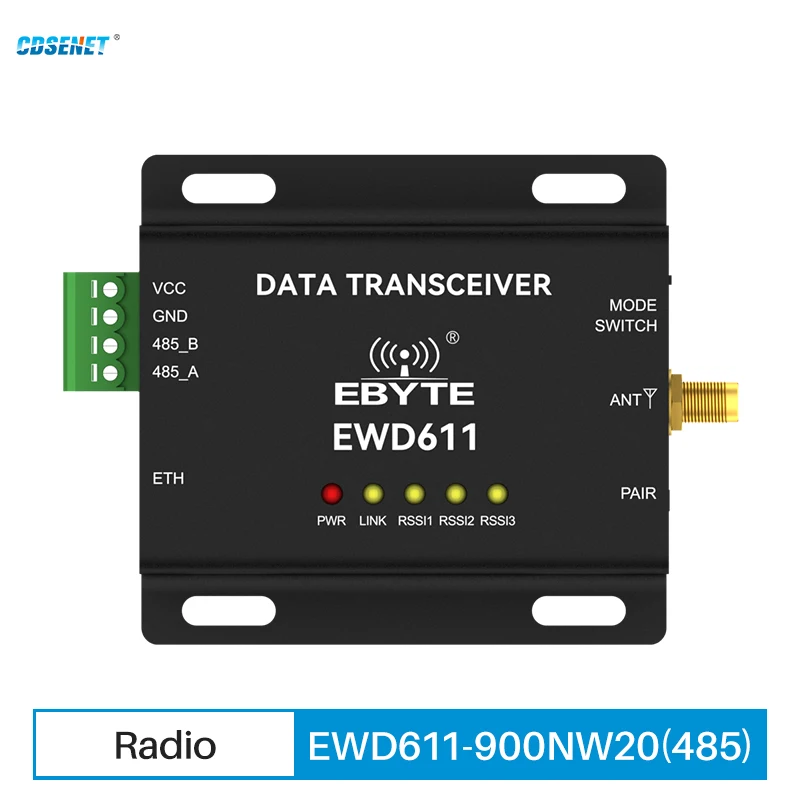 868M 915M Wireless Data Image Transmission Modem RS485 CDSENET EWD611-900NW20(485) Full Duplex Long Distance Star Networking