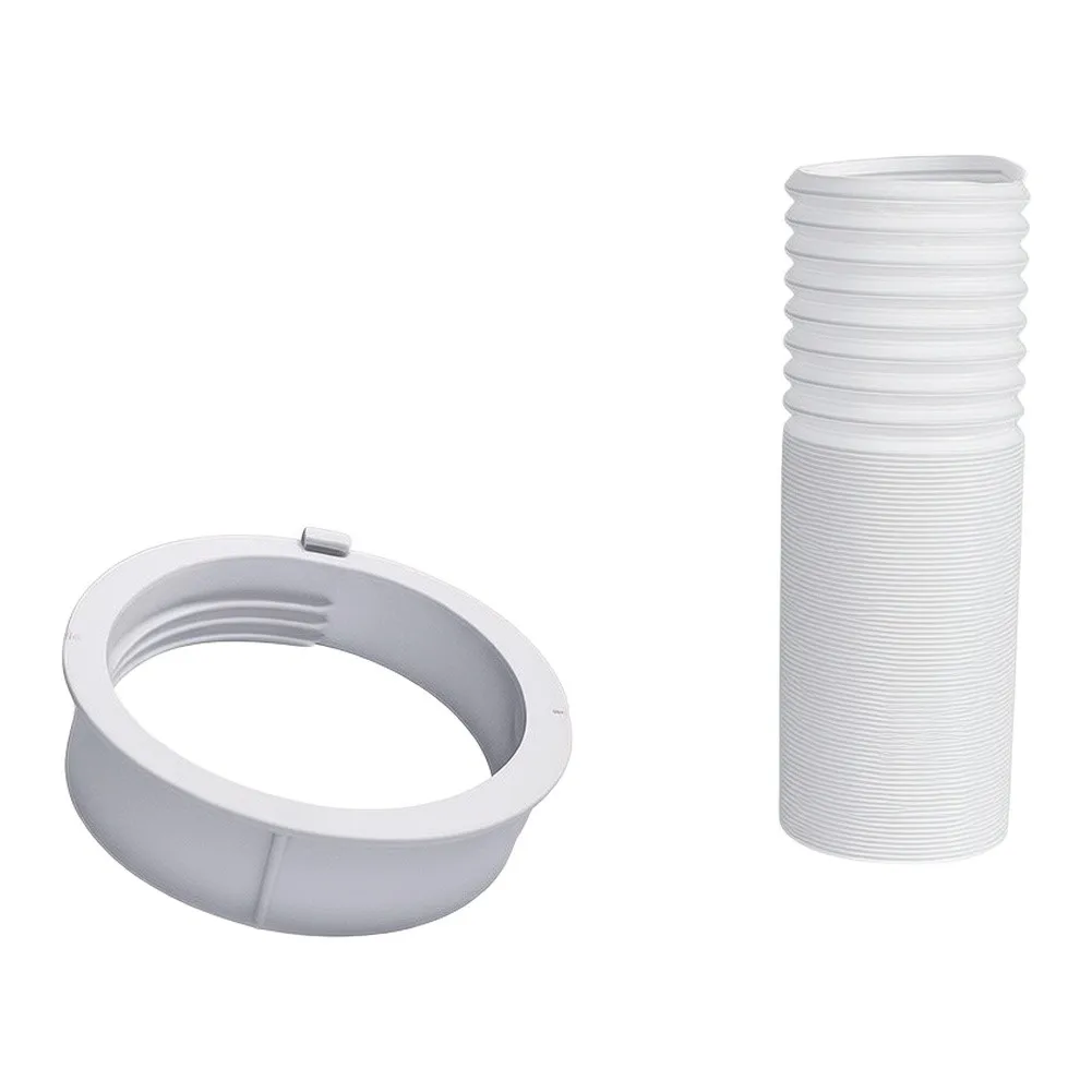 Exhaust Hose Connector Kit For Portable Air Conditioner 15cm Vent Adapter Extendable Pipe 200-300cm White