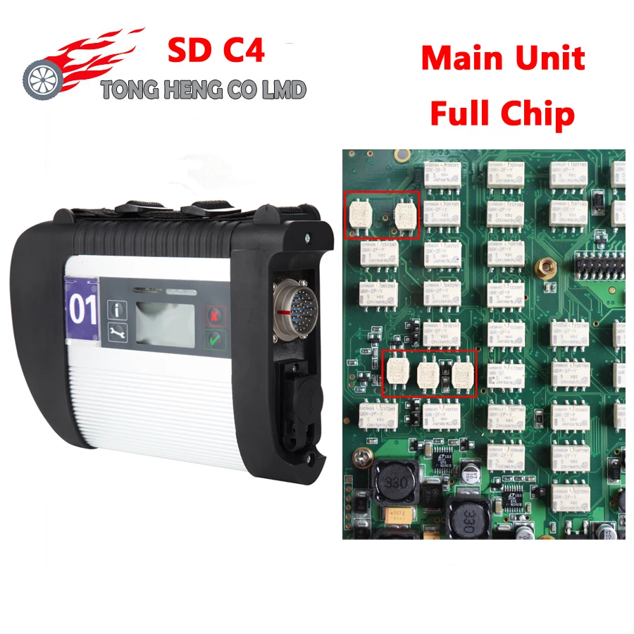 High Quality Full Chip PCB MB Star C4 V2023.09 Sd Connect for Car & Truck Support 12V&24V Voltage Auto Diagnostic-tool