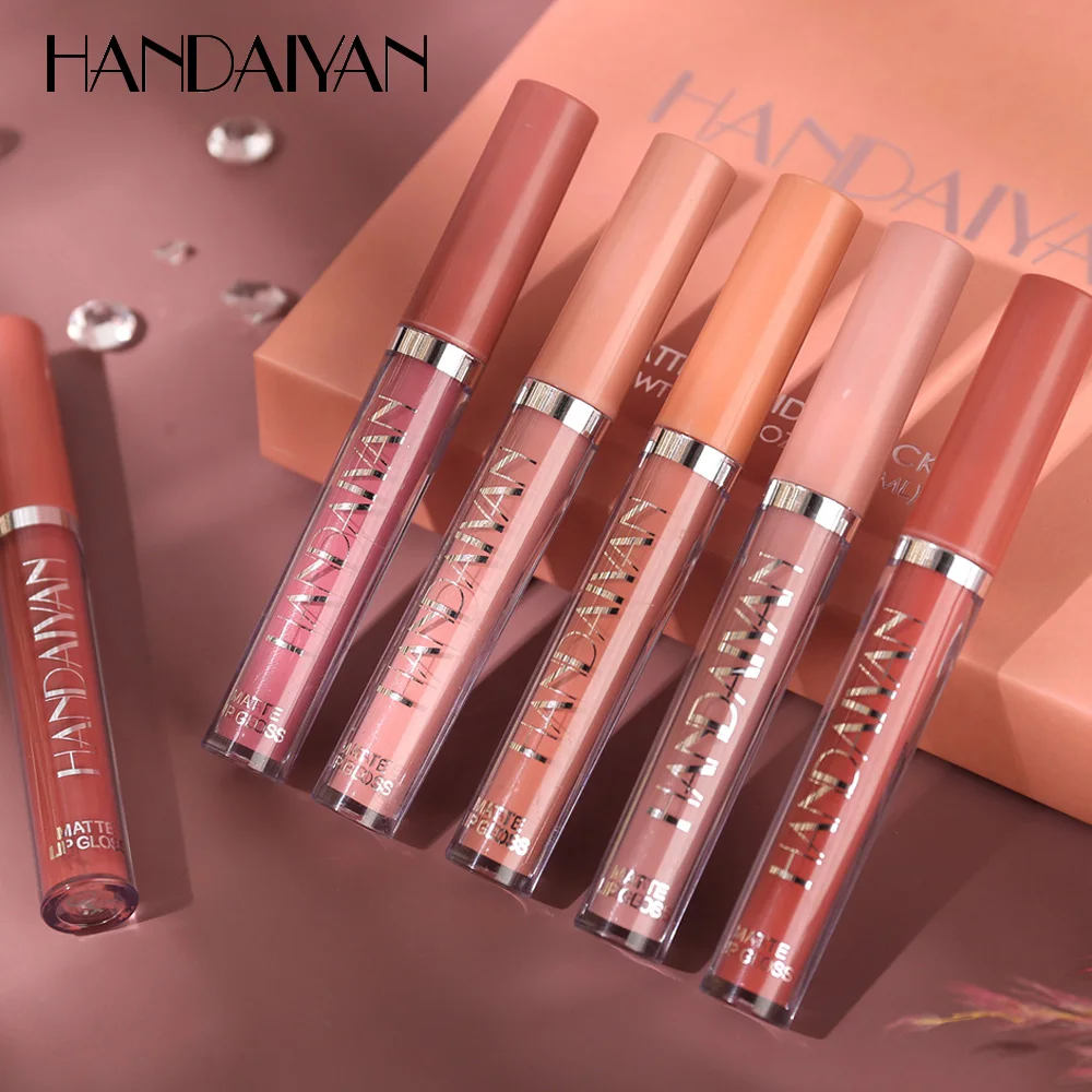 Waterproof Liquid Lipstick Makeup Matte Lip Gloss Long-lasting Cosmetics Lip Stick Cream Silky Glosses Velvet Nude Lipgloss Tint