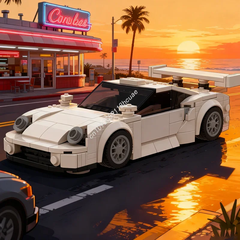 

336pcs MOC Porscheed City Champions Model Building Blocks Construction Christmas Gift DIY Toy Creative Idea Brick Birthday