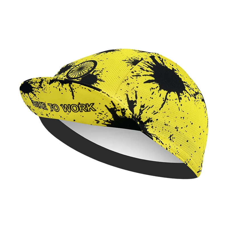 New cycling cap, polyester sweat absorption, neutral style, yellow