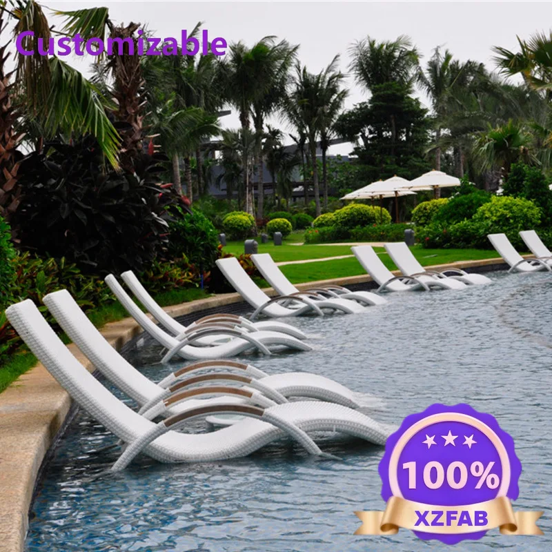 Factory Direct 2026 Modern Outdoor Bed And Breakfast Beach Chair Villa Hotel Courtyard Swimming Pool Rattan