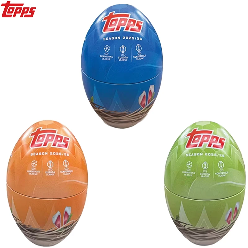

Новая коллекционная карточная серия Topps Club Competitions Soccer 2025-26 в жестяной коробке, в наличии
