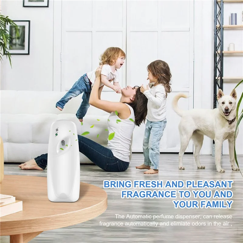 A006-Dispenser automatico di profumo Deodorante per ambienti Aerosol Fragrance Spray per lattina di fragranza di altezza 14 cm (non inclusa)