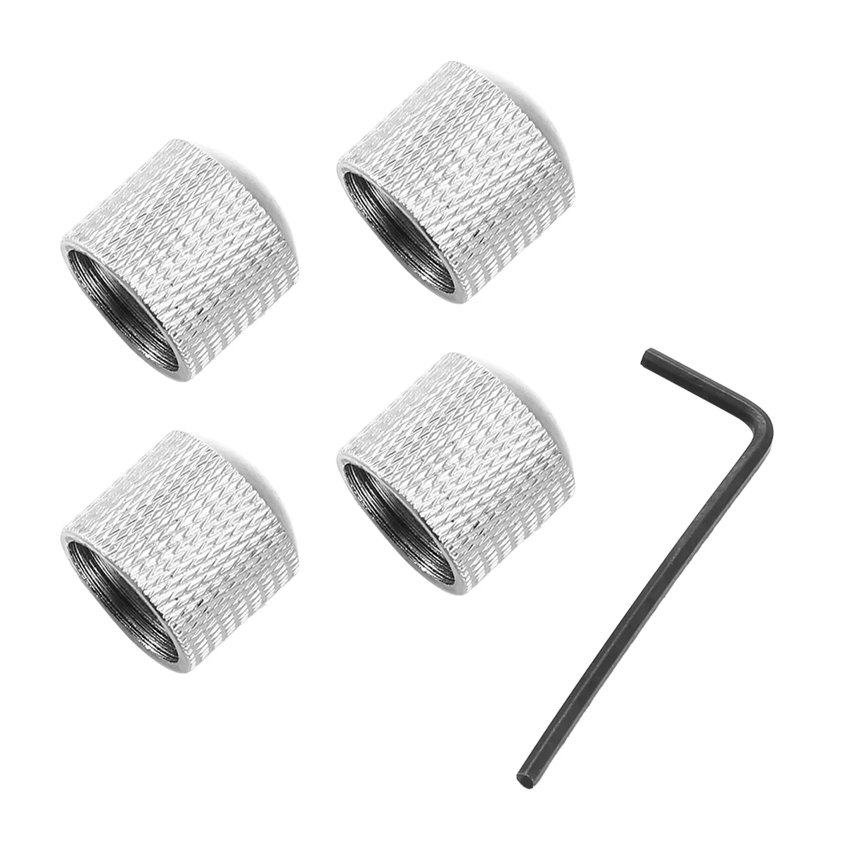 Qualité! Boutons de contrôle de vitesse de guitare, dôme de tonalité de Volume en métal avec vis pour Fender Strat Telecaster Gibson LP électrique 4 pièces