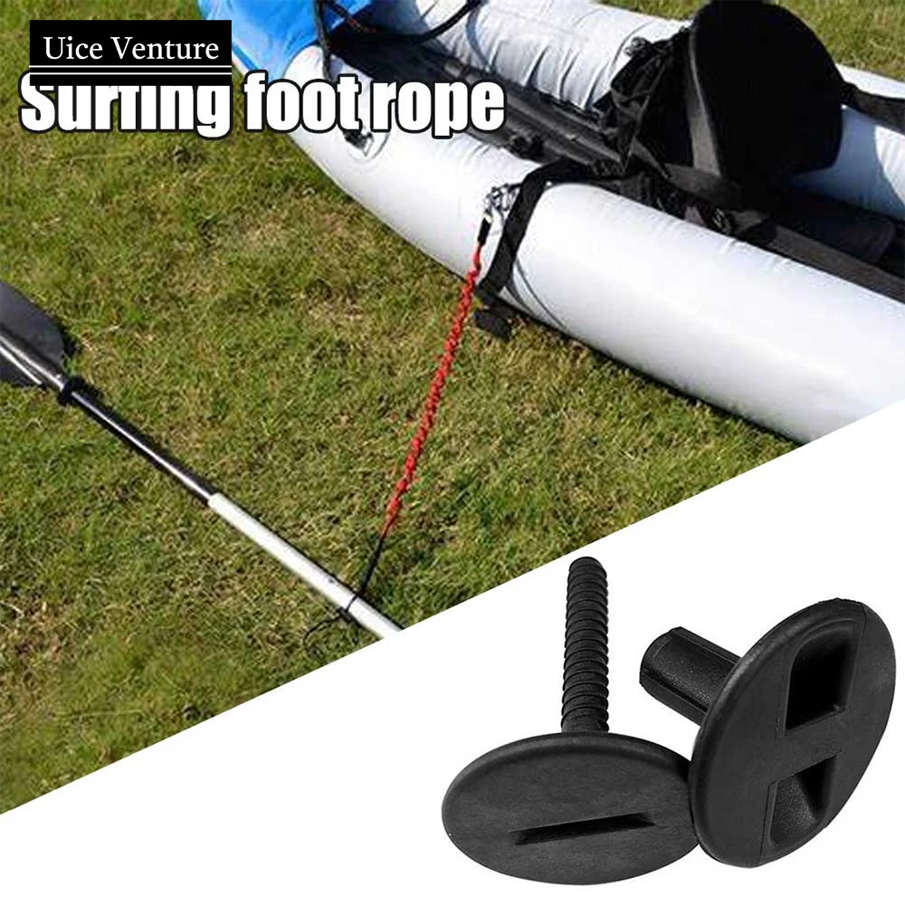 4cm Surf Leash Plug Durable Leg Rope Easy Install Practical Black Replacement Parts Nylon Safety Foot Buckle Surfboard Accessory