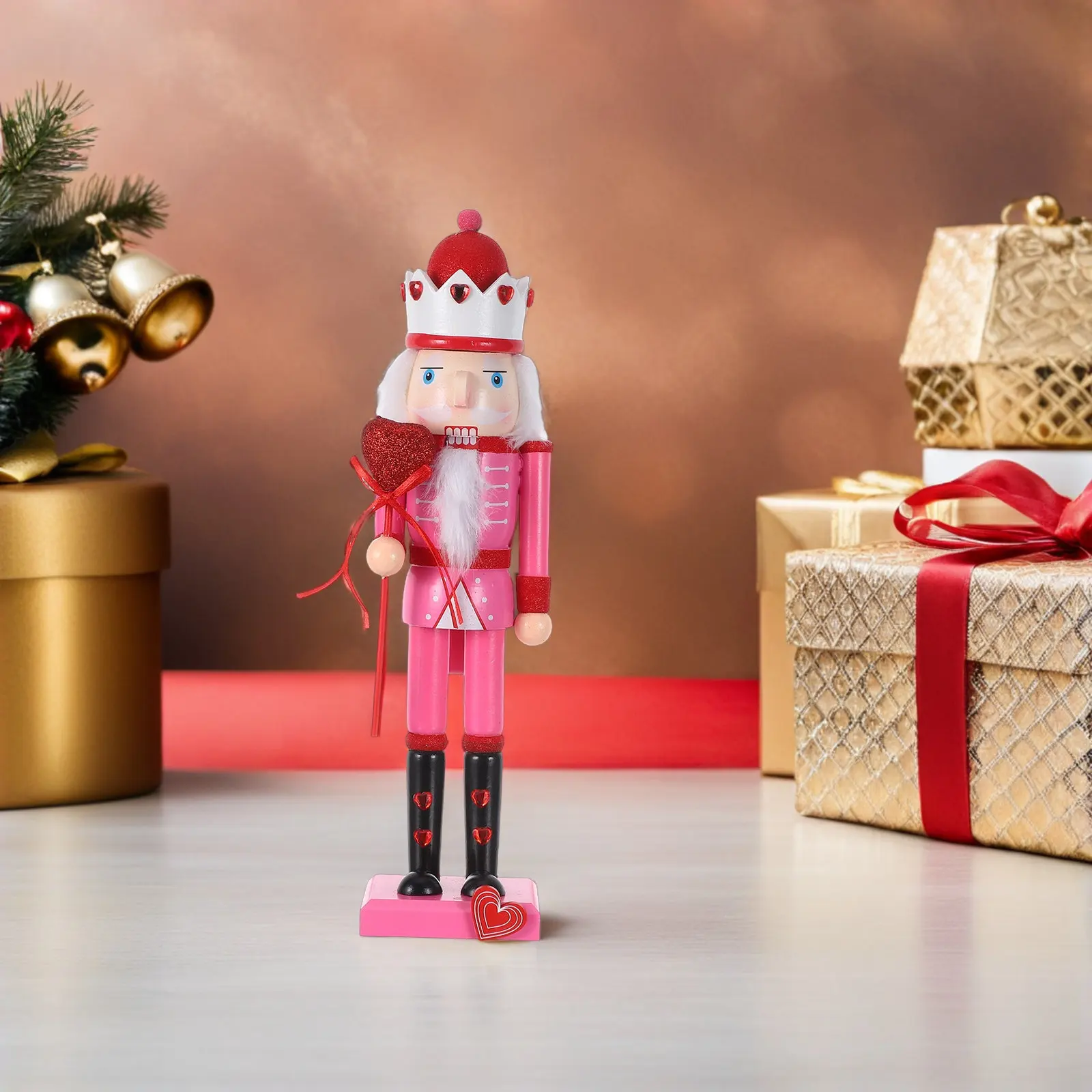 37Cm Traditional Day Nutcracker Soldier Wooden Desktop Table Mantel Shelf Decor Winter Festival Holiday