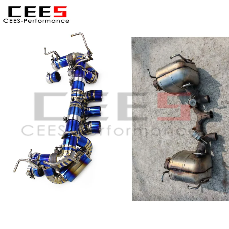 

cees for Ferrari 458 V8 4.5 2013+ Axle Back Catback Racing Tuning Escape Valvetronic Exhaust System Pipe Muffler