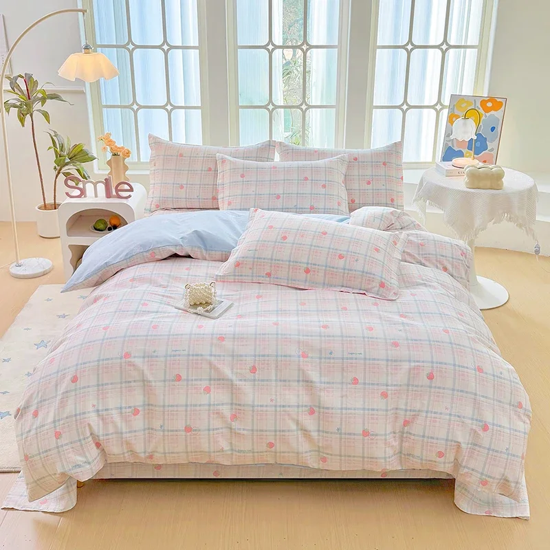 100% Cotton Skin-friendly Duvet Cover Set or Single Duvet Covers Soft Comfortable Quilt Cover Durable All-season Blanket Cover
