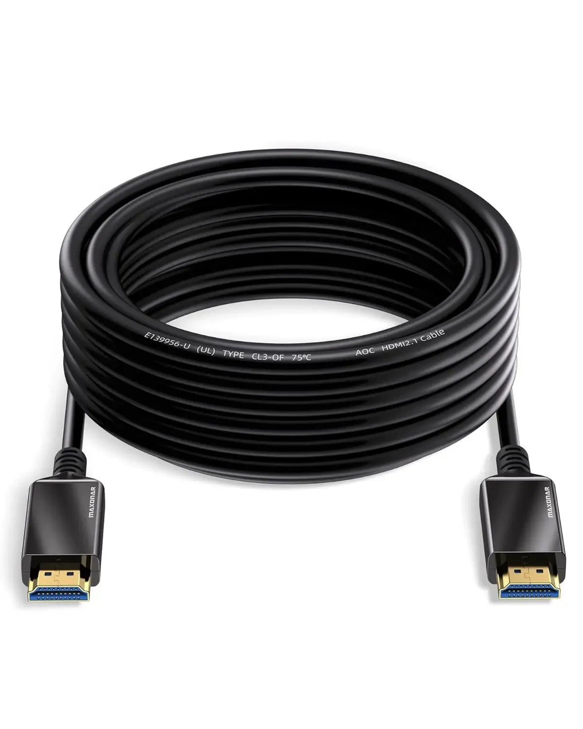 Optic HDMI Cable 50FT [Certified] Ultra HD High Speed HDMI 2.1 Cable, 8K60 4K120 144Hz, 48Gbps CL3 HDCP 2.2&2.3 eARC HDR Dolby f