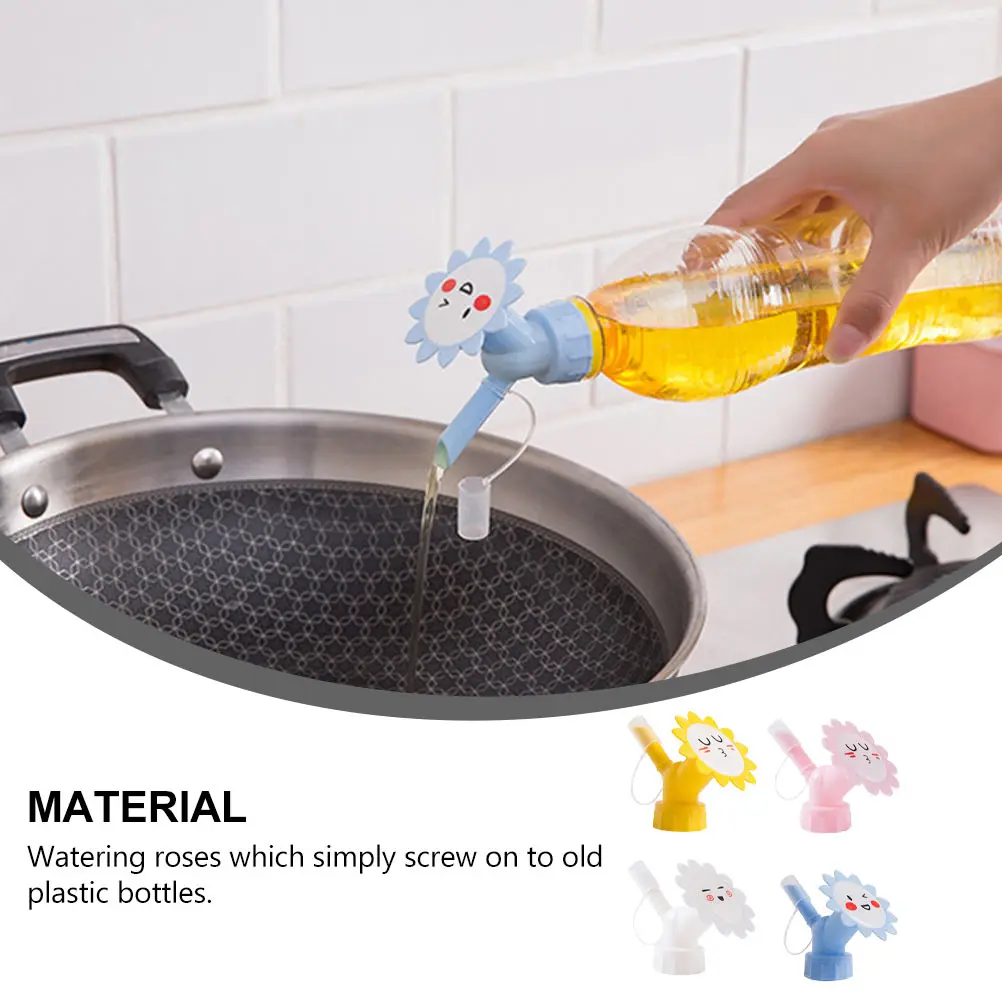 

4Pcs Watering Roses Bottle Sprinkler Head 2-in-1 Dual Nozzle for Flower Plant PP Material Garden Tool Household Use
