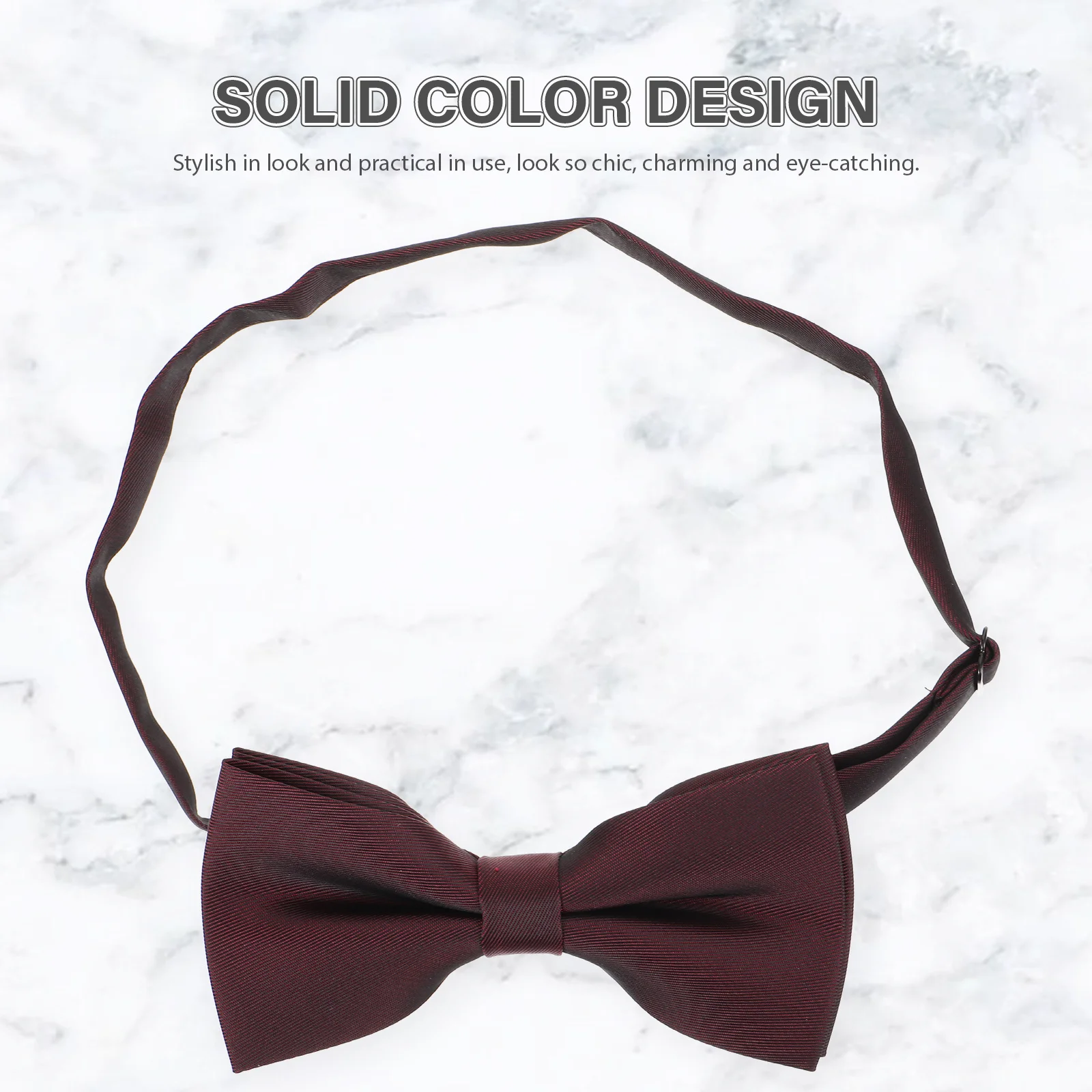 Nœud papillon pour hommes, couleur unie, tissu mat, sangle élastique réglable pré-nouée pour fête de mariage, bal de promo, costume de marié